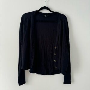 Forever 21 Black Cropped Sweater Cardigan